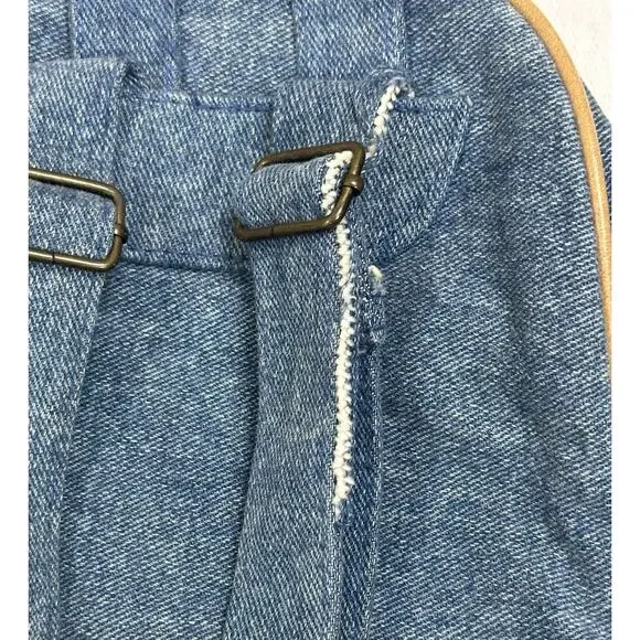 Vintage 90’s Winnie The Pooh Denim Jean Mini Backpack Bag Embroidered Accents - Picture 6 of 9